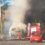 Ônibus urbano pega fogo em JF